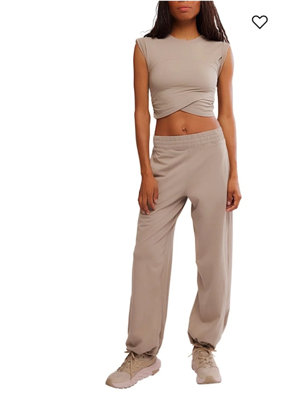 Free People Movement Hot Shot Crossover Joggers in Beige Sz M